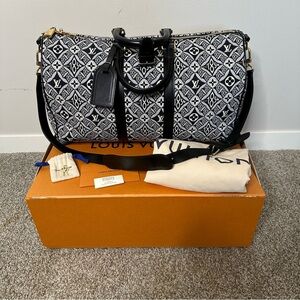 LOUIS VUITTON Since 1854 Keepall Bandouliere 45 Jacquard Duffle Bag Weekender